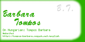 barbara tompos business card